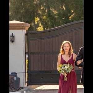 Azazie Burgundy bridesmaids dress